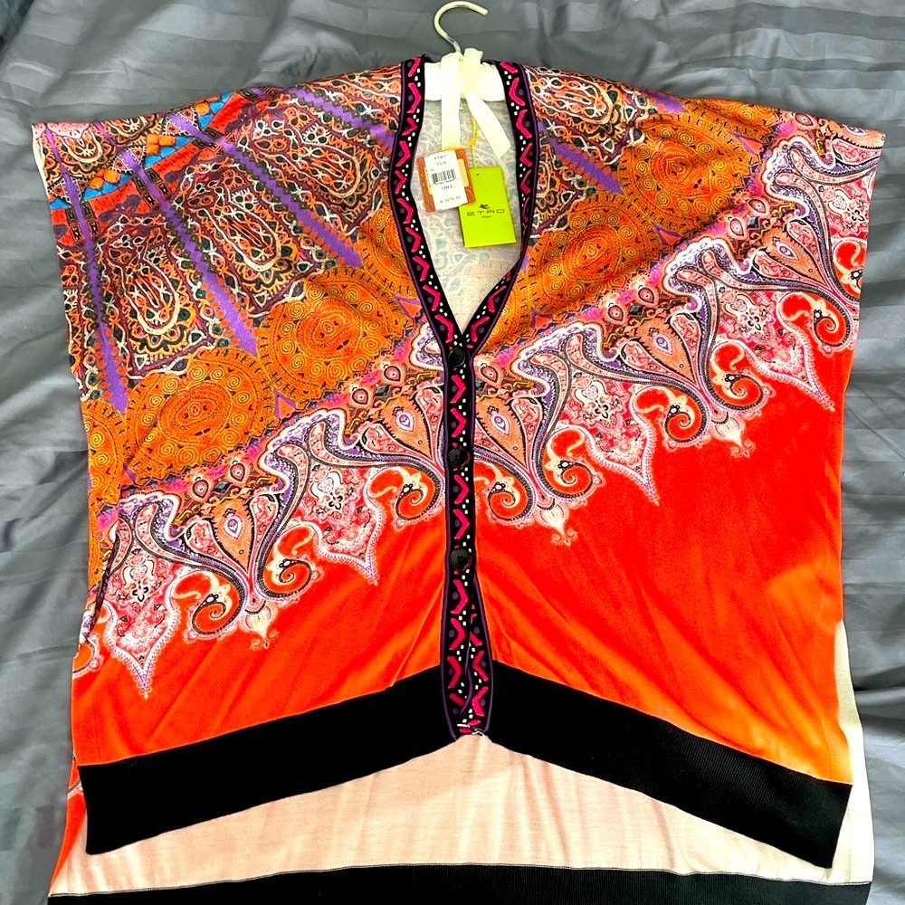 COPY - COPY - COPY - ETRO Milano , 94% Silk &Viscose , Multicolor Or/Tags Itali…